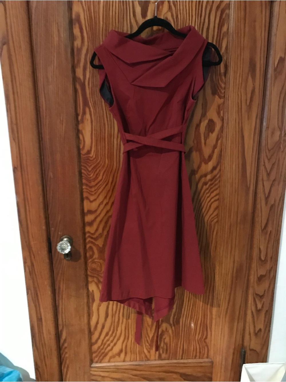UKO San Francisco Red Cowl Neck Midi Dress – Made in San Francisco
